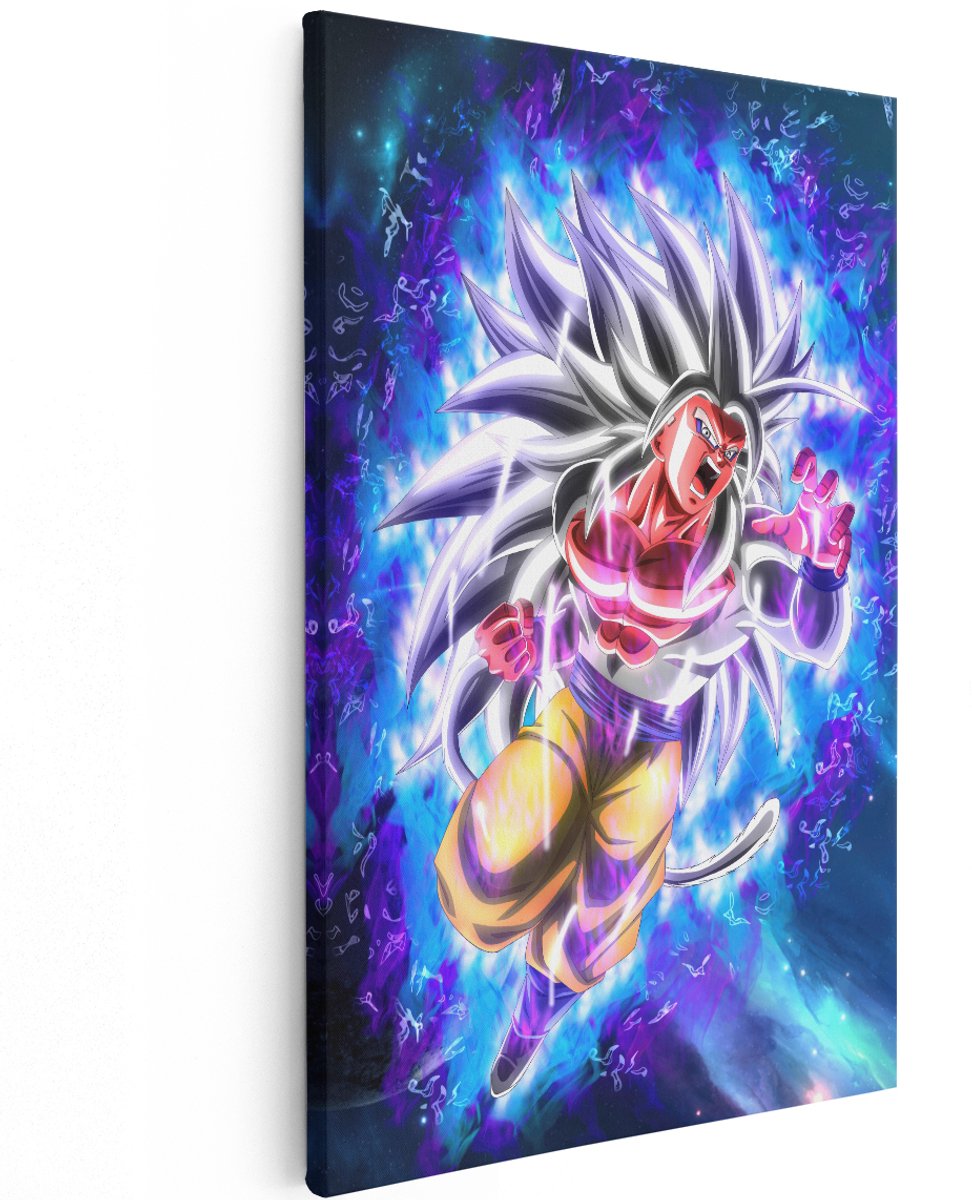 Artaza Canvas Schilderij Goku - 120x180 cm - Groot - Wanddecoratie Anime Dragon Ball - Muurdecoratie Jongenskamer - Schilderijen Op Canvas