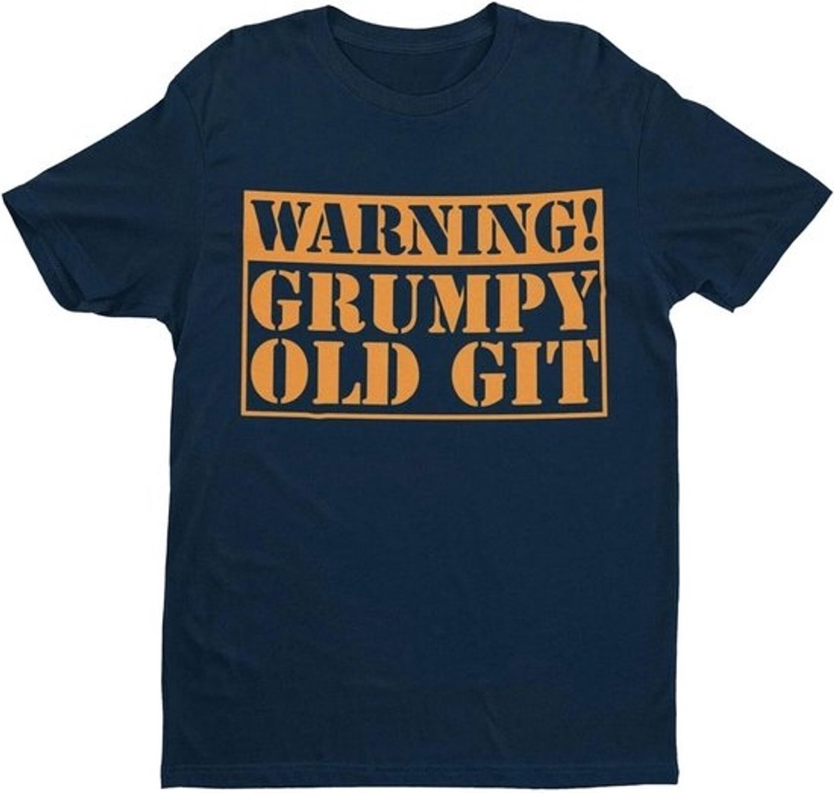 Grappig T-Shirt voor Mannen: Waarschuwing Chagrijnige Oude Haas - Kort Mouw