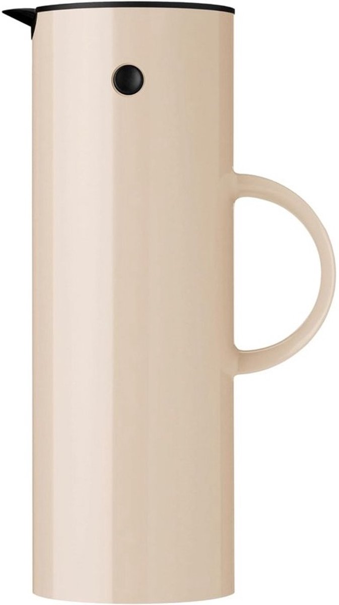 Dubbelwandige Thermoskan voor Warme en Koude Dranken – Vintage Ontwerp – 1 Liter – Wit