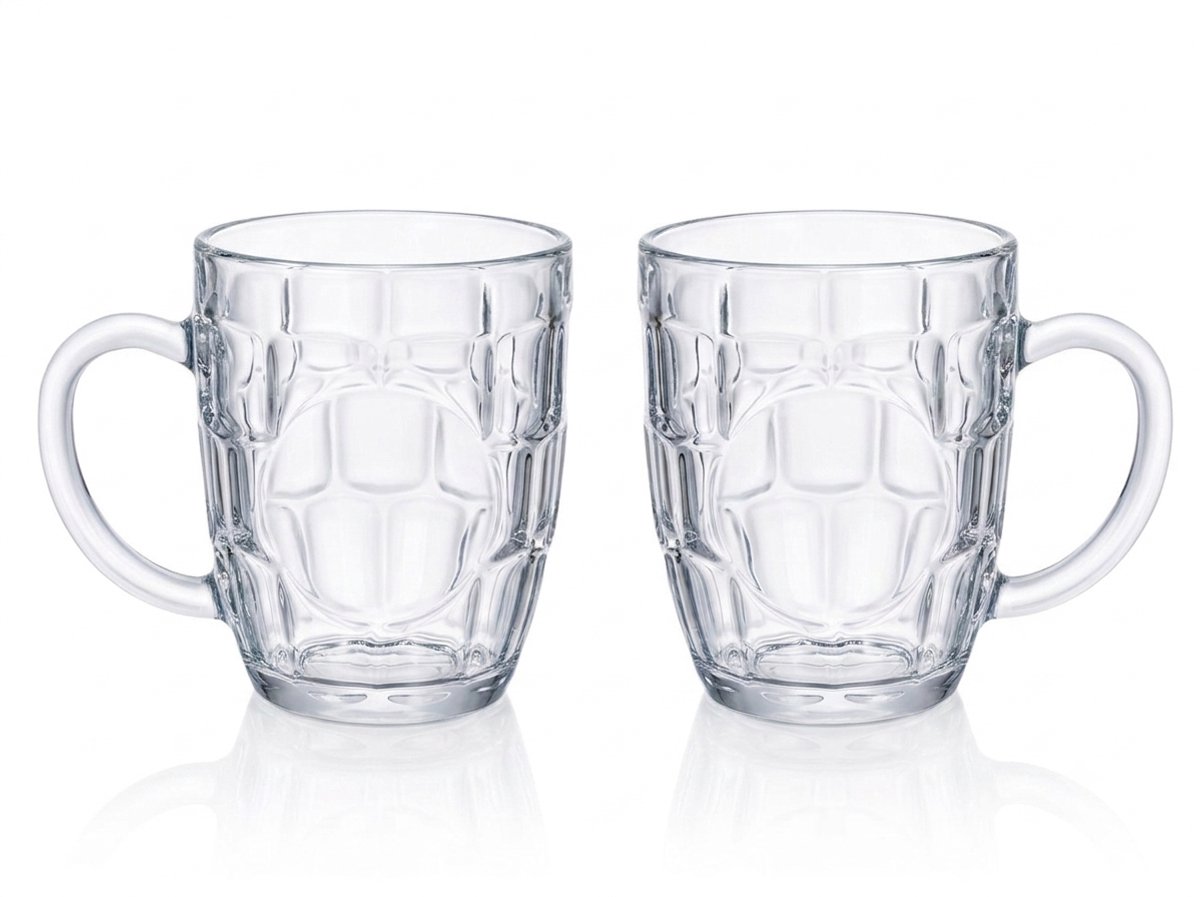 Kitchen & Go | Bierglazen - Bierpullen - transparant glas - 2x stuks - 510 ml - Cadeau - Vaderdag