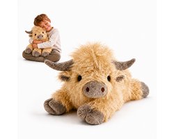 Koopwijs® Verzwaringsknuffel schotse hooglander koe - Volwassenen & kinderen - 55cm/2kg - Verzwaarde knuffel - Weighted stuffed animal - Plushie - Kalmerend - Anti-stress - ADHD - Autisme