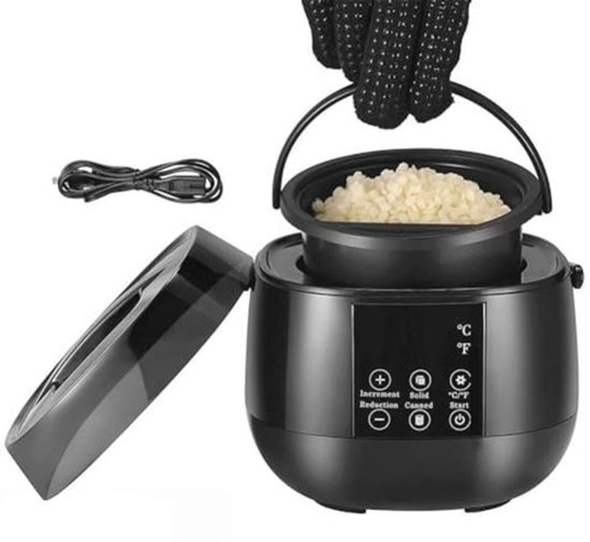 Elektrische Wax Smeltpot voor Kaarsen Maken - DIY Kaarsen Maakset met LED Temperatuurweergave