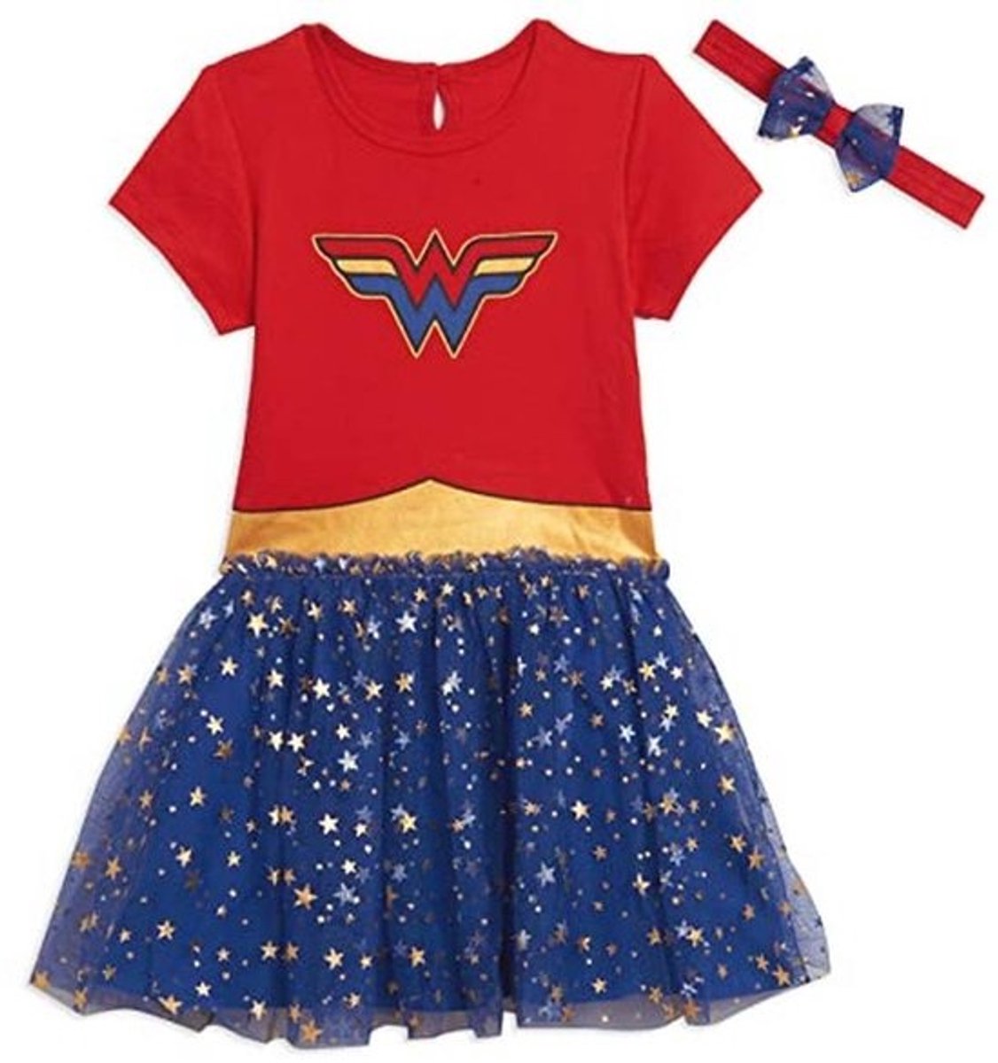 Justice League Wonder Woman Cosplay Jurk en Hoofdband voor Meisjes