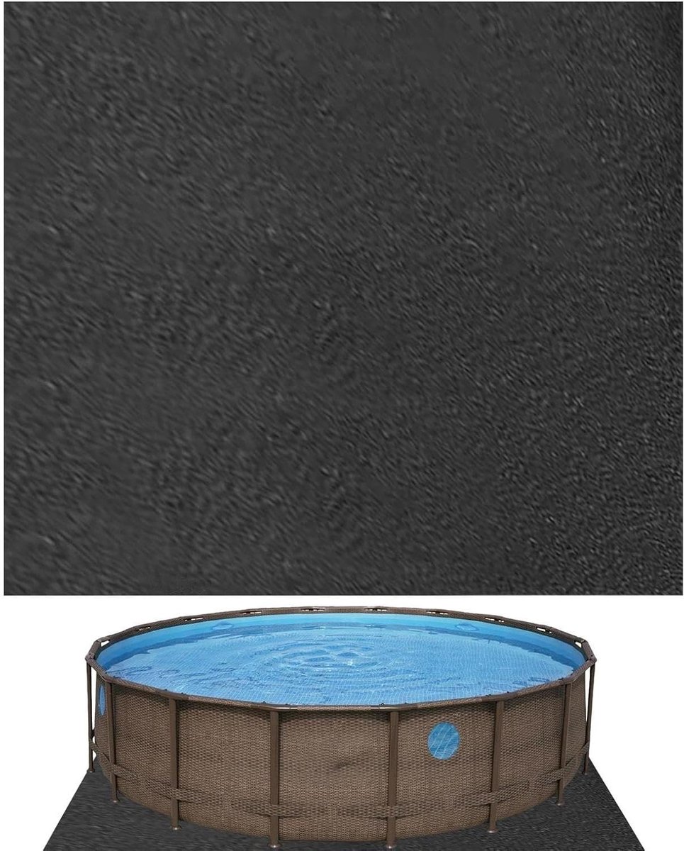 Zwembadmat – Grondzeil – Zwembad Beschermen – Sterke Barrière – 183 x 122 cm – Grijs