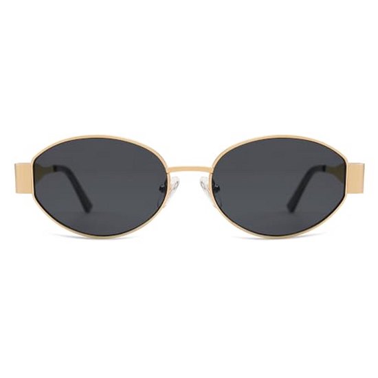 Retro ovale zonnebril voor dames en heren, klassiek metalen montuur met UV400-bescherming, trendy modebril voor dagelijks gebruik — afbeelding 2