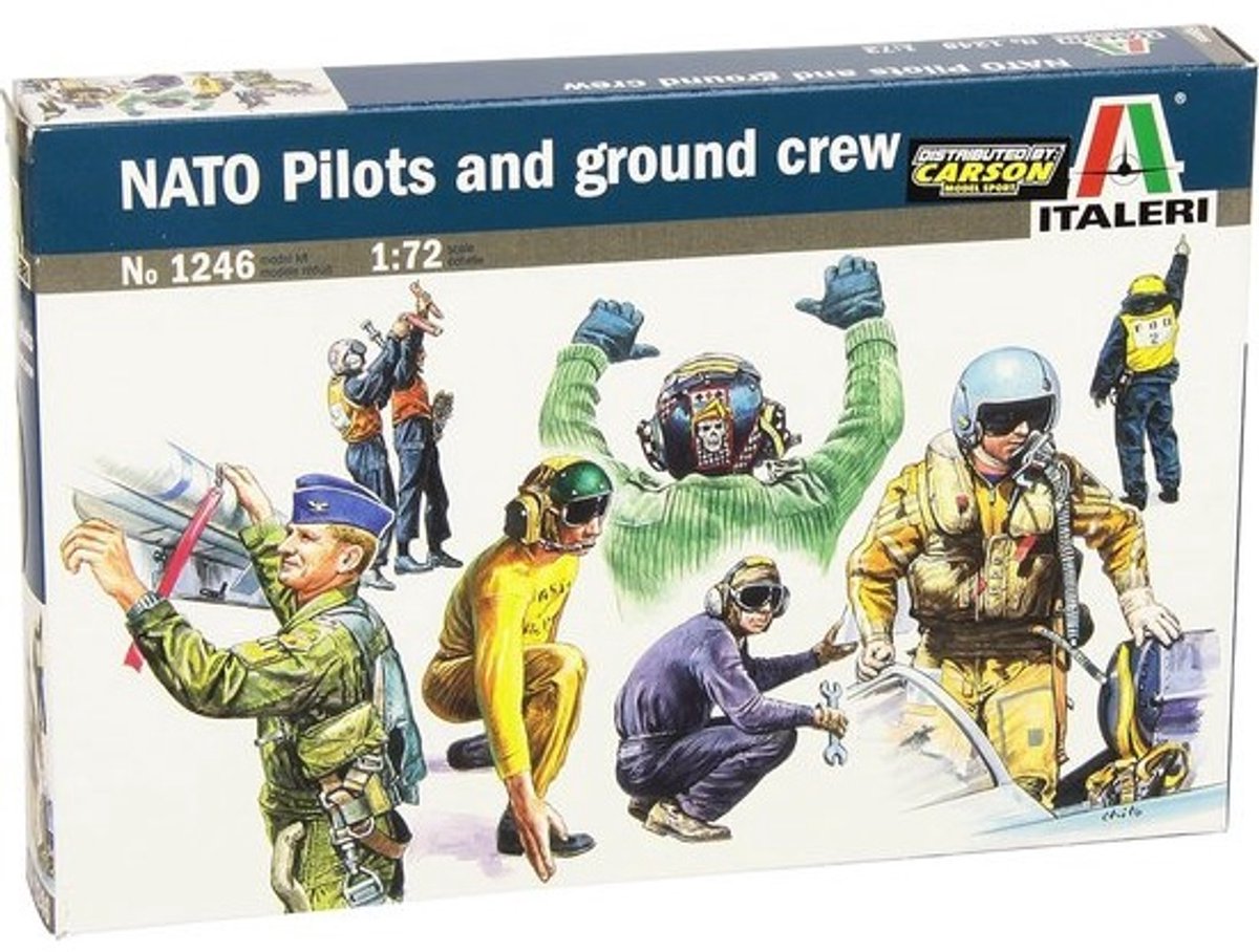 Modelbouw Figuren Set: NAVO Pilot en Grondpersoneel Schaal 1:72