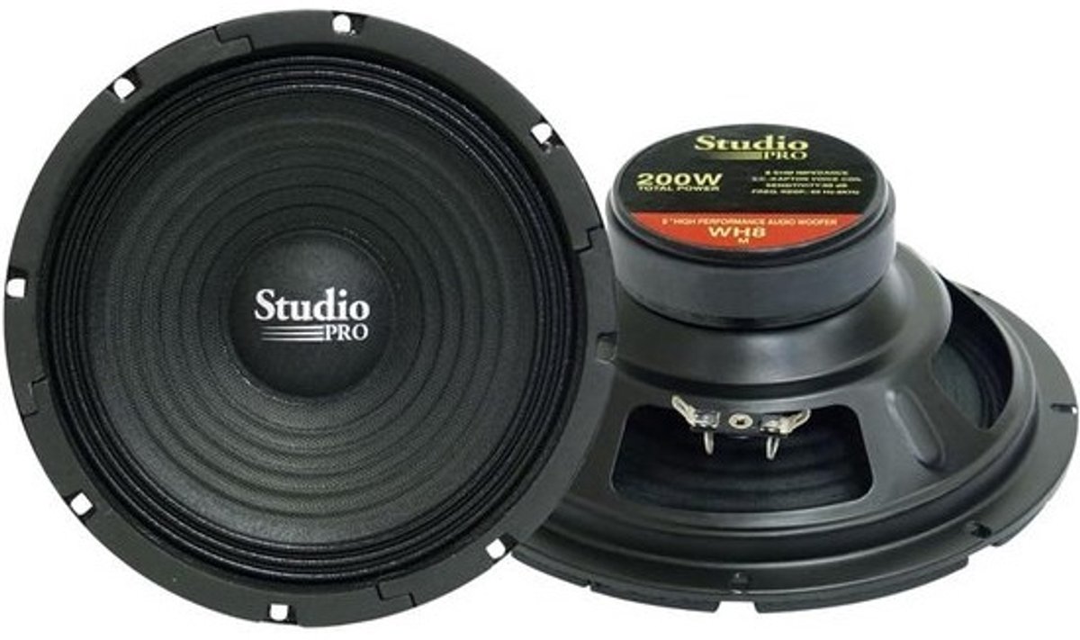 Krachtige Papierkegel Subwoofer 200 Watt Hoog Vermogen 8 Ohm