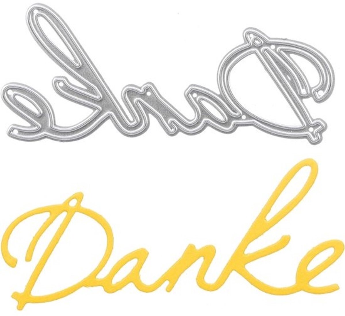 Stanssjabloon Belettering - Knutselgereedschap - Bedankjes Maken - Elegant Lettertype - 3 x 72 cm