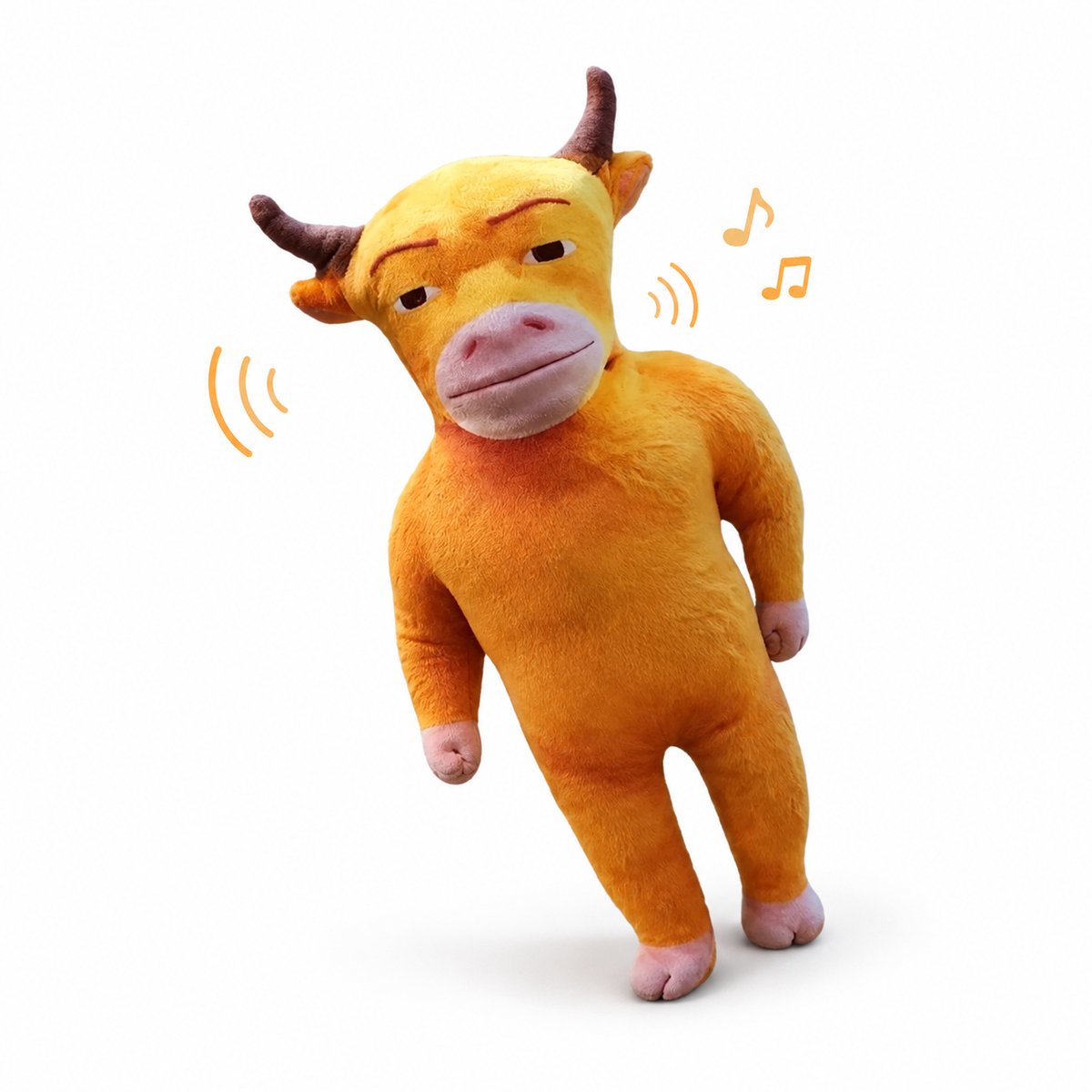 Namajunas Niu Lai Grappige Koe met Opnamefunctie - Pluche Knuffel - 35 cm - Met Geluid en Muziek - Cadeau voor Volwassenen