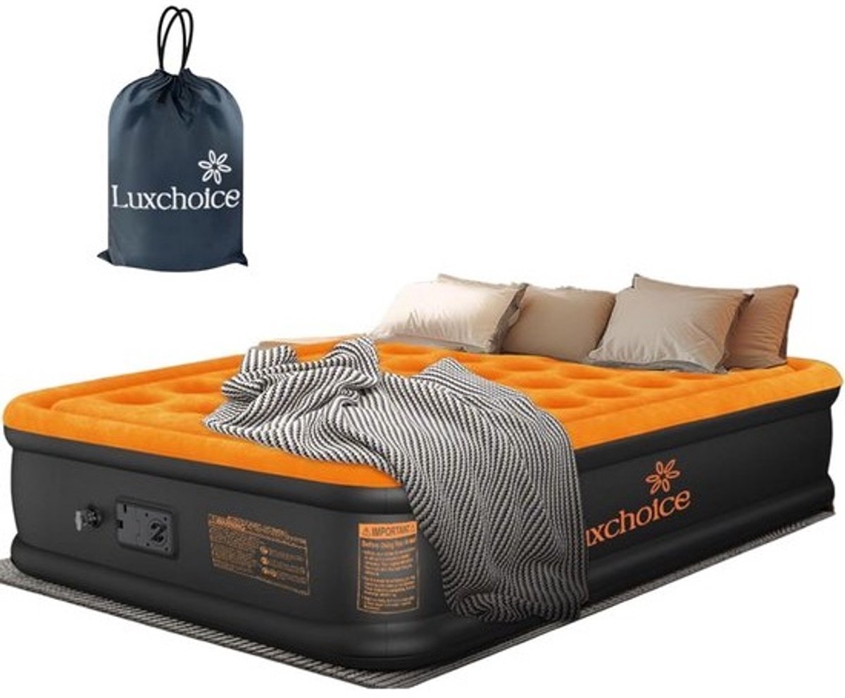 Luchtbed met Ingebouwde Pomp - Air Mattress - Inclusief Opbergtas - Slapen