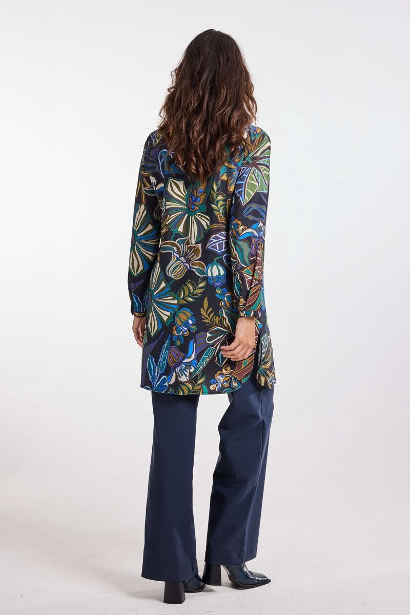 DIDI Dames Tunic Delfine Blue Meadow print maat 44