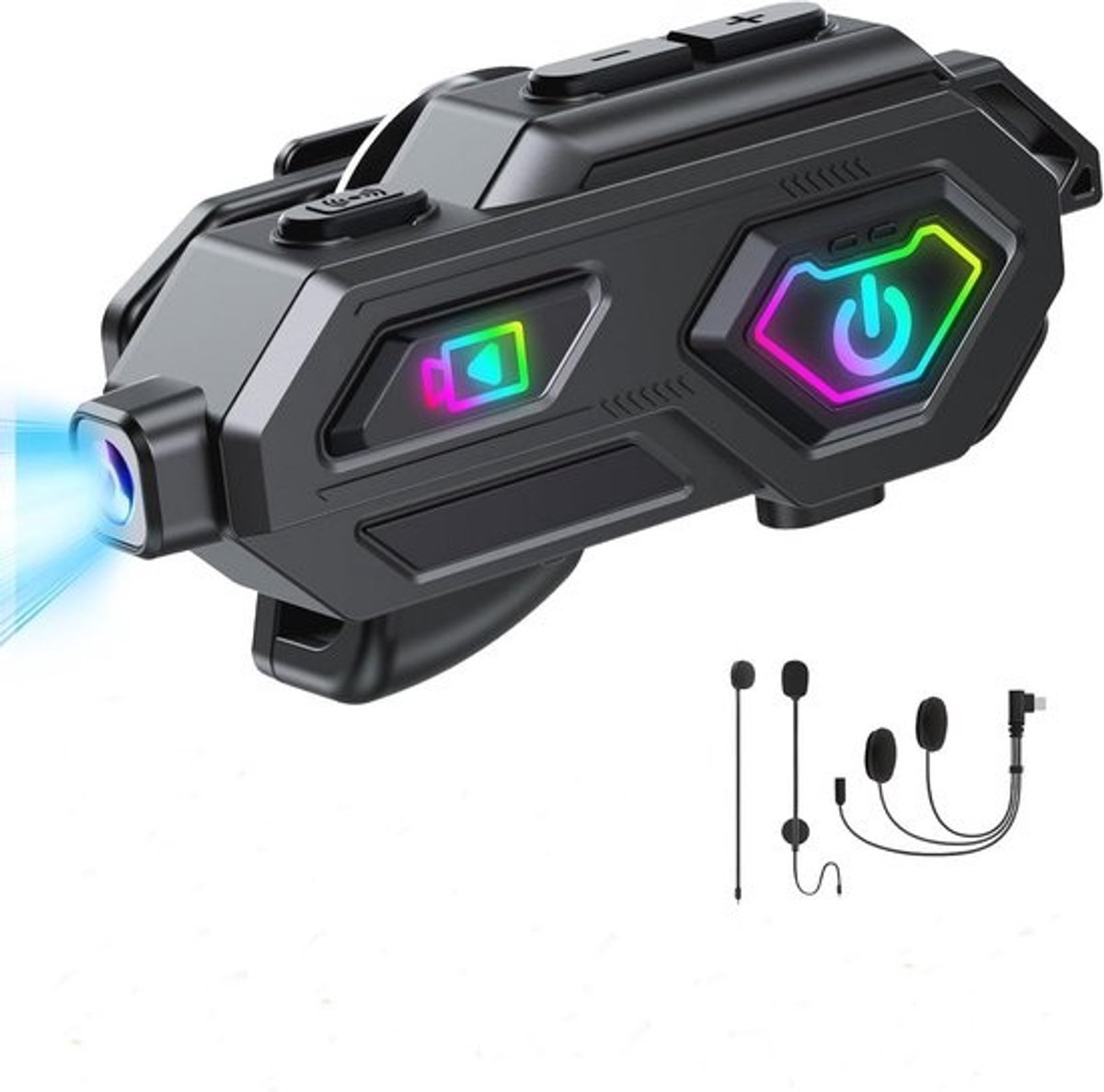 Bluetooth headset voor motorhelmen met HD-video-opname, intercomfunctie, FM-radio en waterdicht ontwerp