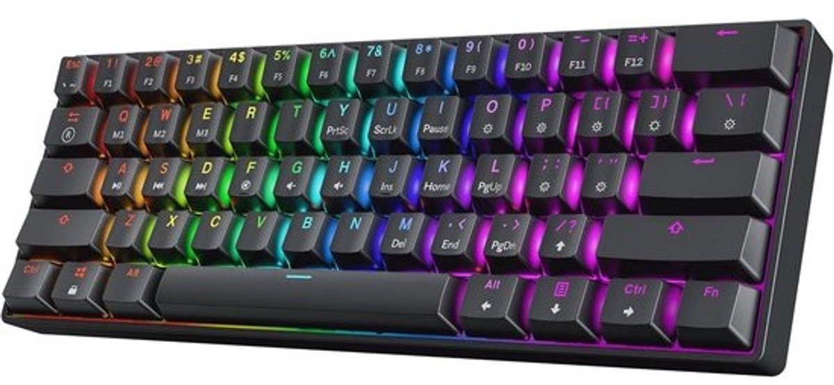 Compact 60% Mechanisch Gaming Toetsenbord met RGB Verlichting voor PC en Mac