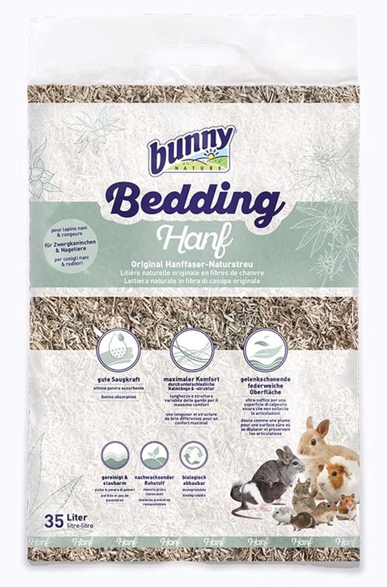 Hennep Bedding voor Kleine Dieren - Absorberend en Zacht Bodembedekker