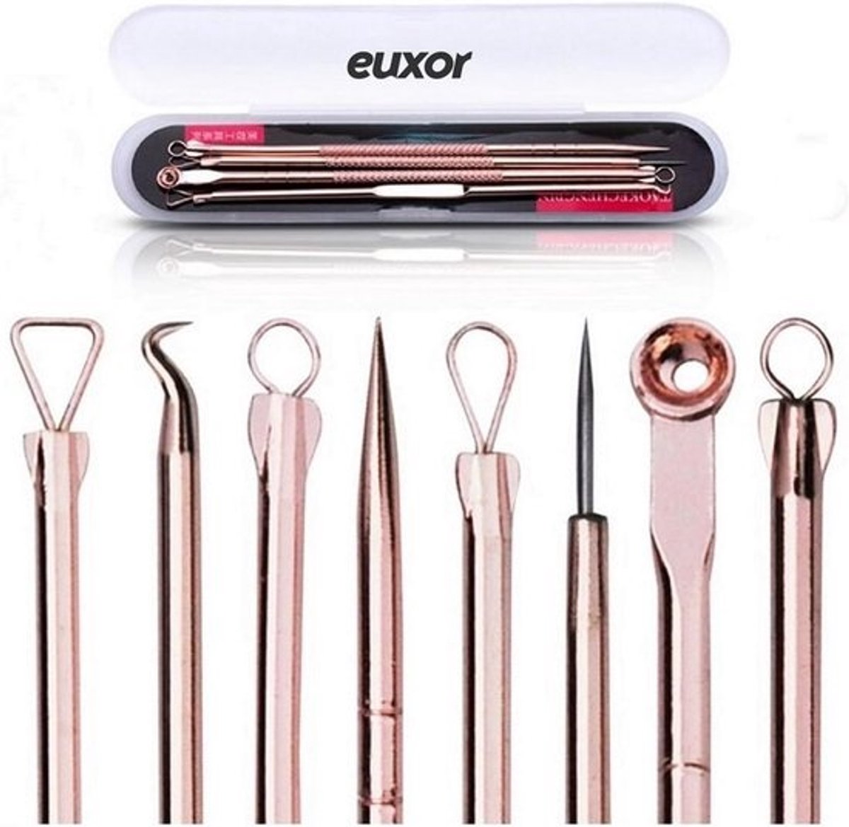 Professionele Mee-eter Verwijderaar Set (4 Delig) voor Puistjes en Blackheads - Veilige Huidverzorgingstool