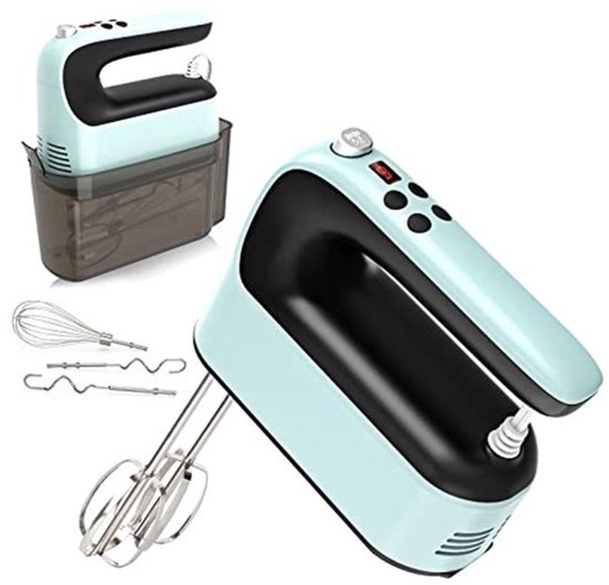 9-Speed Digital Hand Mixer - 400W Powerful Electric Baking Mixer with Storage Case, Touch Button and Turbo Boost