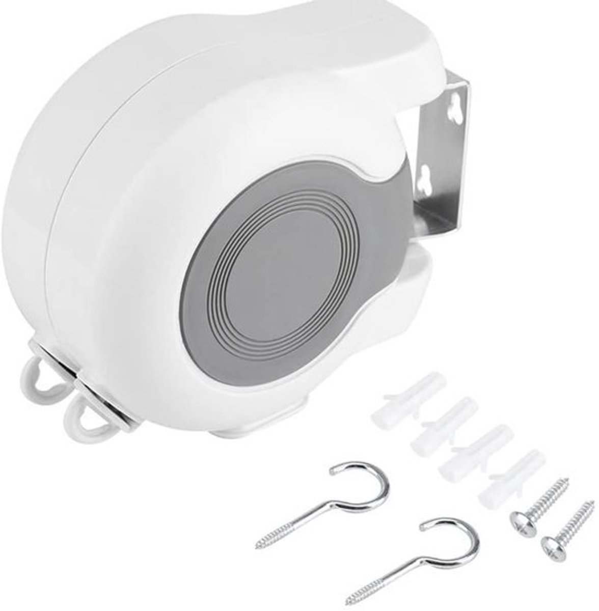 Dailygoods- Waslijn Intrekbaar - Dubbele Lijn - Wandgemonteerd - Ruimtebesparend - 26 Meter Droogtijd - Voor Binnen/Buiten - Drooglijn