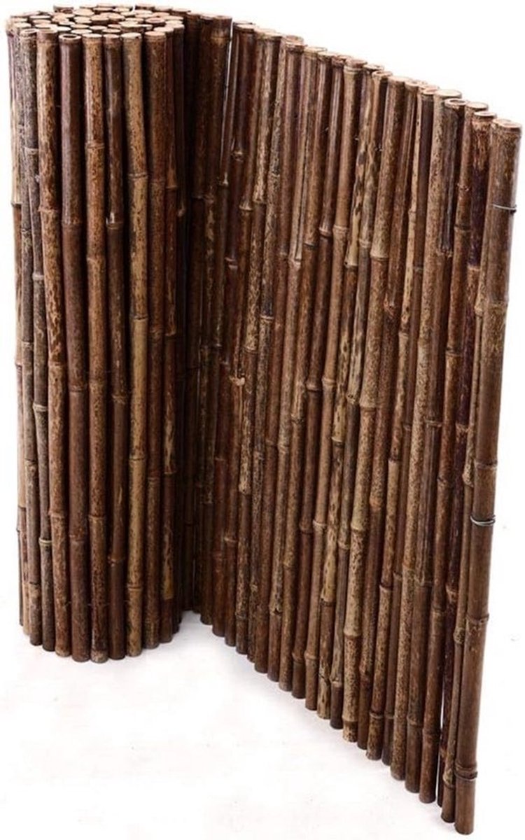 Zwarte bamboemat - Bamboescherm Zichtdoek - Tuin Decoratie - Niet geverfde bamboestokken - 200 x 250 cm - Zwartbruin