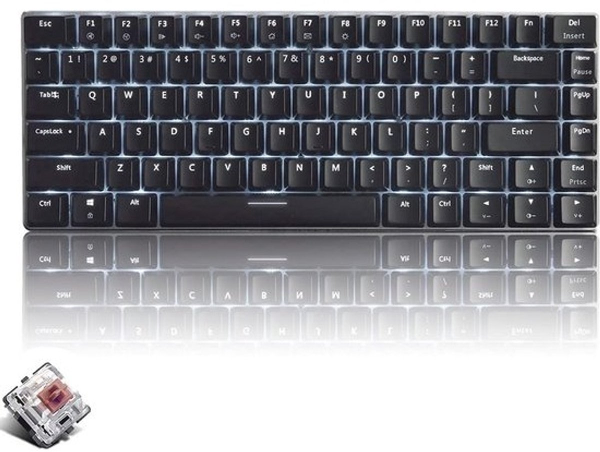 Mechanisch Gaming Toetsenbord met Witte LED Verlichting en Anti-Ghosting