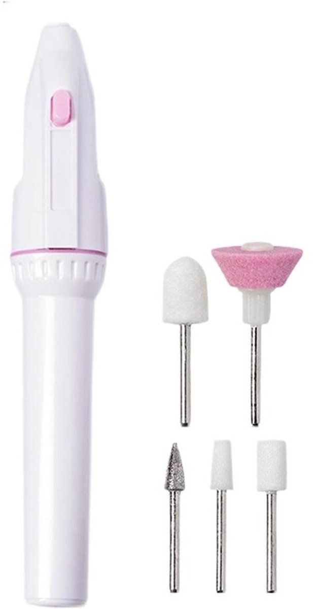Elektrische Nagelvijl - Nagelboormachine Manicure Kit - Nagels Vormgeven - Draadloos Batterij Werking - 16 x 3 x 1.9 cm