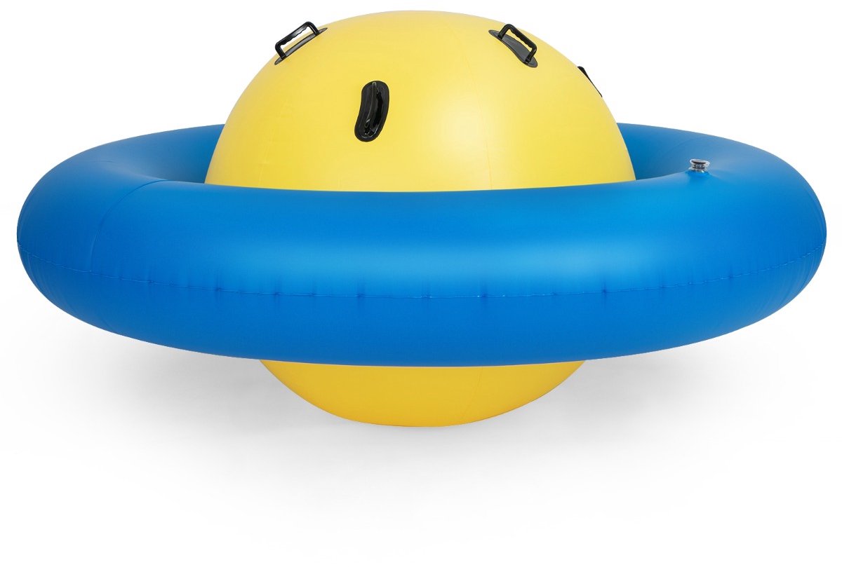 SureDeal® - Klimrekk - Opblaasbare Schommelbal - Kinderen Kantel - Springkussen - Ingebouwde Handgrepen Binnen - 233x123x. cm - Groen + Roze