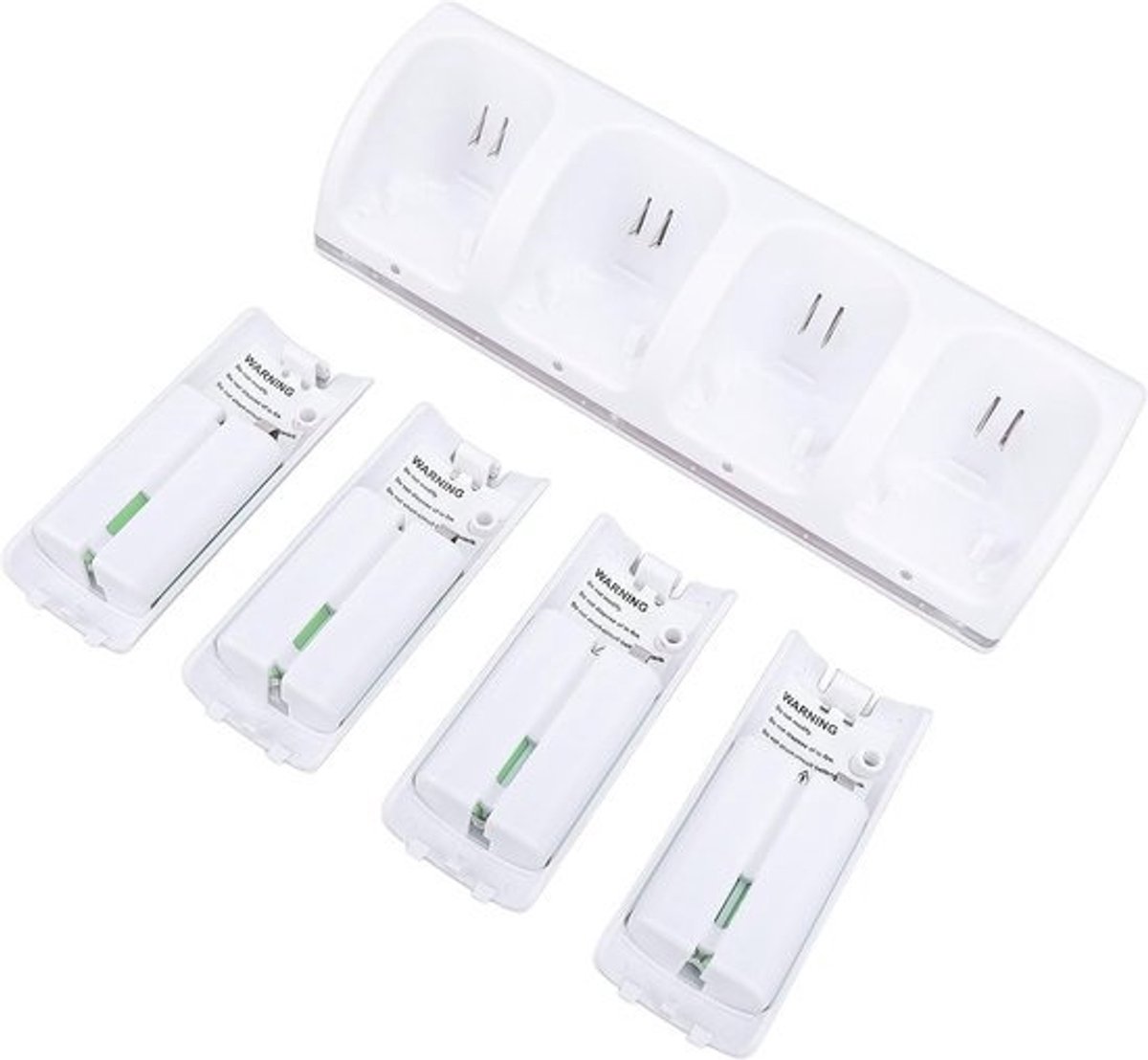 Thijox - Afstandsbediening Laadstation voor Controller met 4x 2800mAh Oplaadbare Batterijen - Wit - Ideaal voor Gaming en Thuisgebruik