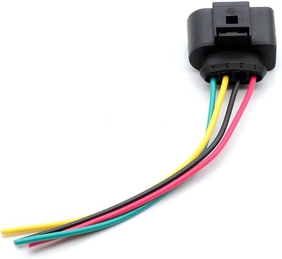 Set van 4 Stuks Ontstekingsspoel Connector Harnas Draad Plug voor Audi en VW Modellen - Vervangingsonderdelen 1J0973724 2011340 1J0998724 — afbeelding 3