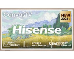 Hisense 65 Inch Hi-QLED Smart TV - Canvas TV 65S7S - 4K Ultra HD - 144Hz Gaming TV - Frame TV Design - Zwart - Dolby Vision IQ - HDMI 2.1 - AirPlay 2 - Art Gallery Modus