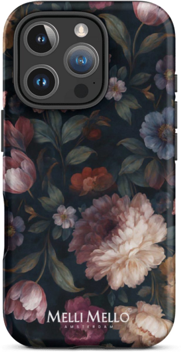 Melli Mello Telefoonhoesje Noir Bloom (Tough Case) - Apple iPhone 16 Pro