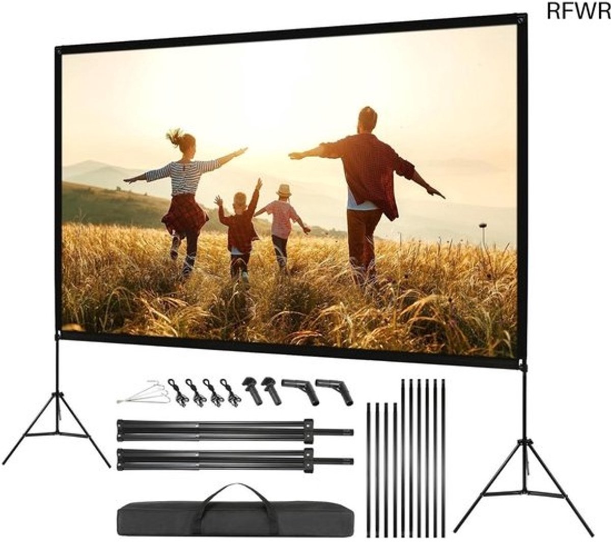 Beamerscherm met Statief - Projectiescherm - Projectiedoek - Thuisbioscoop