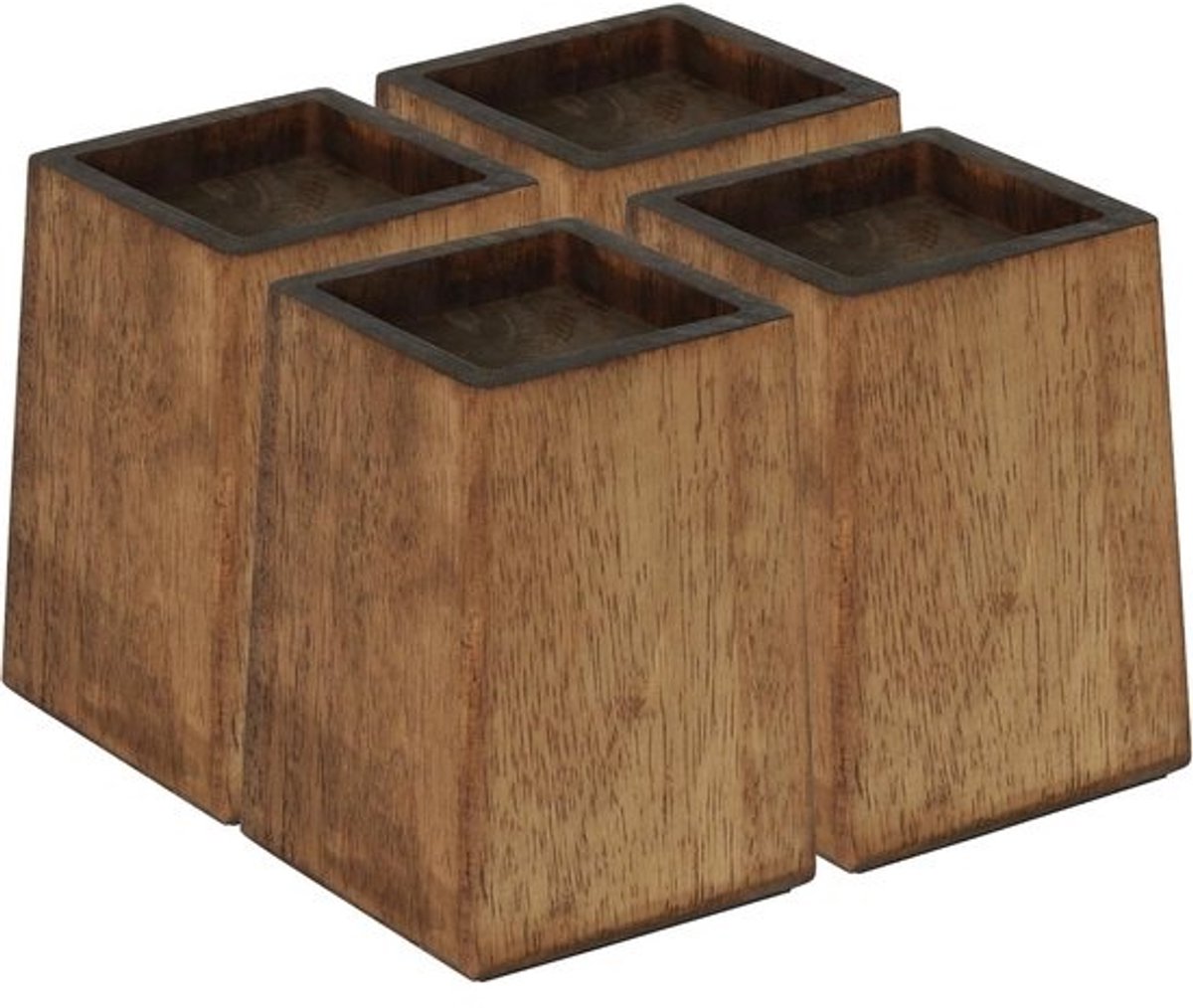 Stevige Houten Meubel Verhogers - Extra Hoogte voor Bank, Tafel en Bed - 4 Stuks