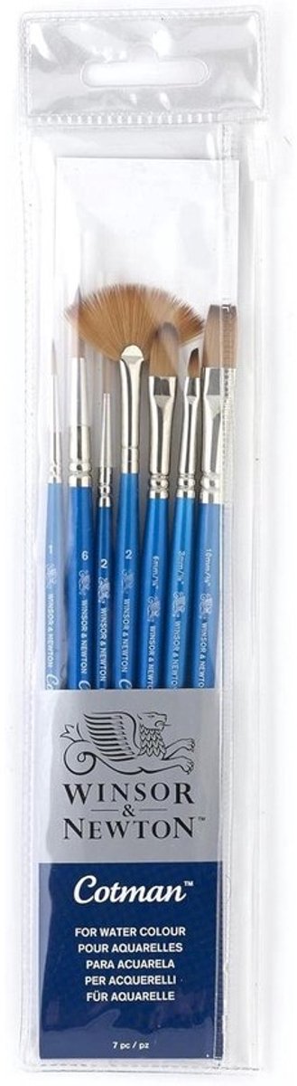 Winsor & Newton Cotman brush with short handle (7 pieces)