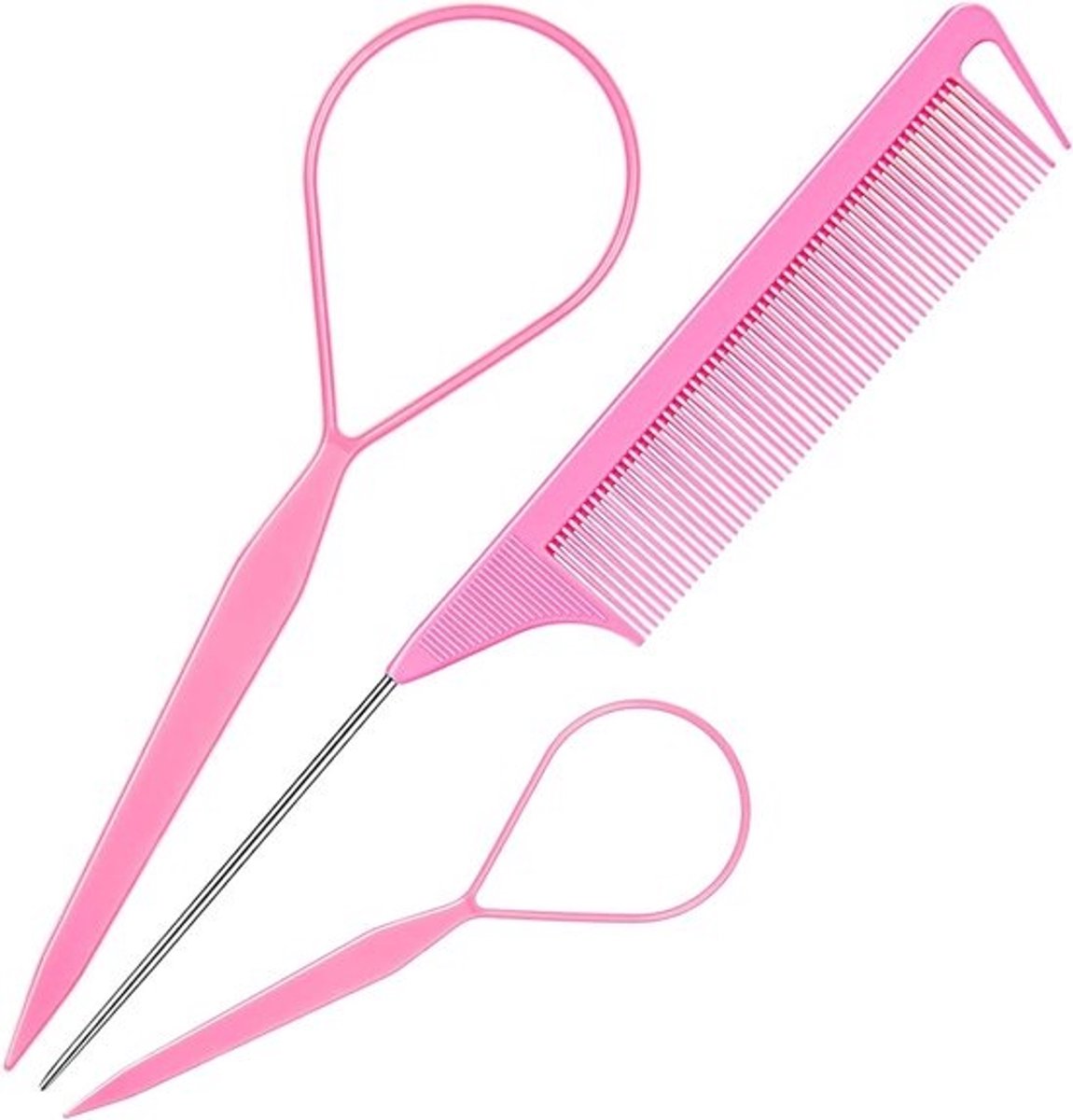 Haar Loop Tool Set - 6 Delen voor Franse Vlechten & Haarkam