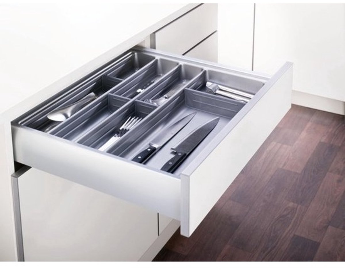 Bestekcassette 90 cm lade-indeling met variabele vakverdeling