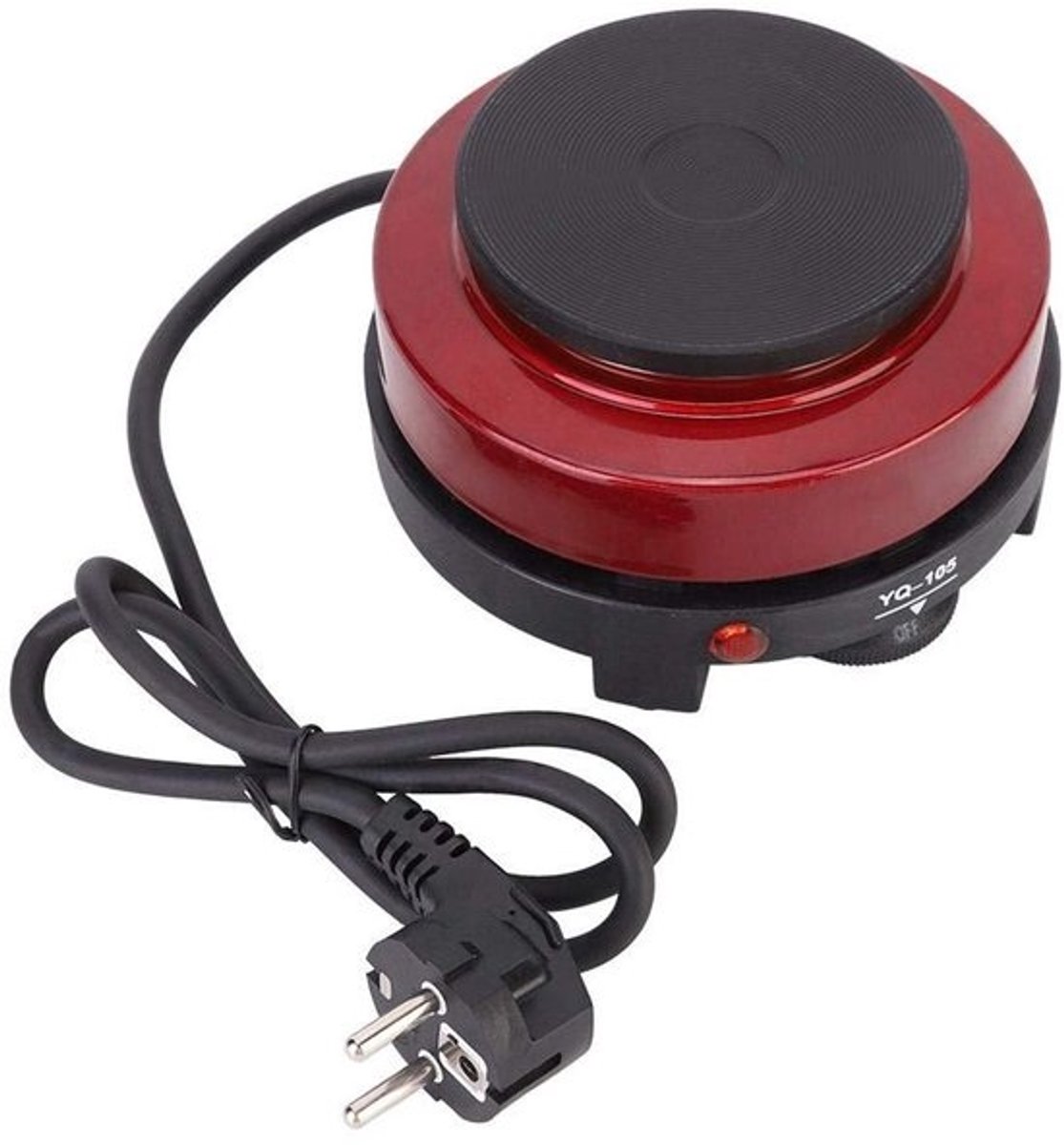 Dailygoody - Mini Electric Stove - Portable Kookplaat - Geschikt voor Koffie en Thee - Rood - Multifunctionele Hob - Ideaal voor Soep en Porridge