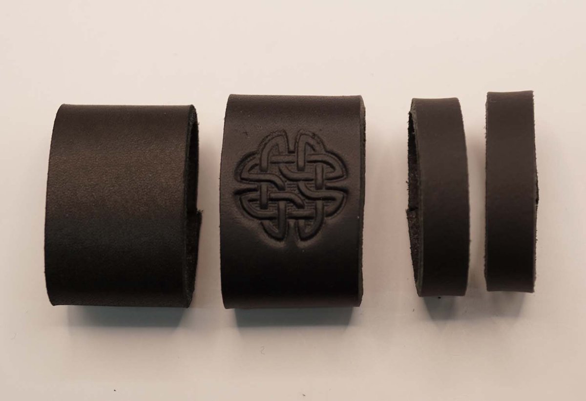 4 Lederen riem lusjes voor broekriem van 4 cm breed, 1x zwart met lus breedte 3 cm en 2x zwart met lus breedte 1 cm en 1x oneindige knoop lus breedte 3 cm - zwarte leren lusje vervangen voor lederen broekriem - riem repareren nieuw lusje