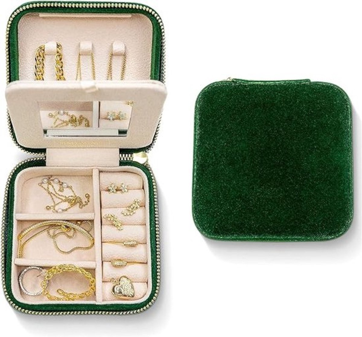 Luxe Fluweel Reisetui voor Sieraden Organizer voor Dames