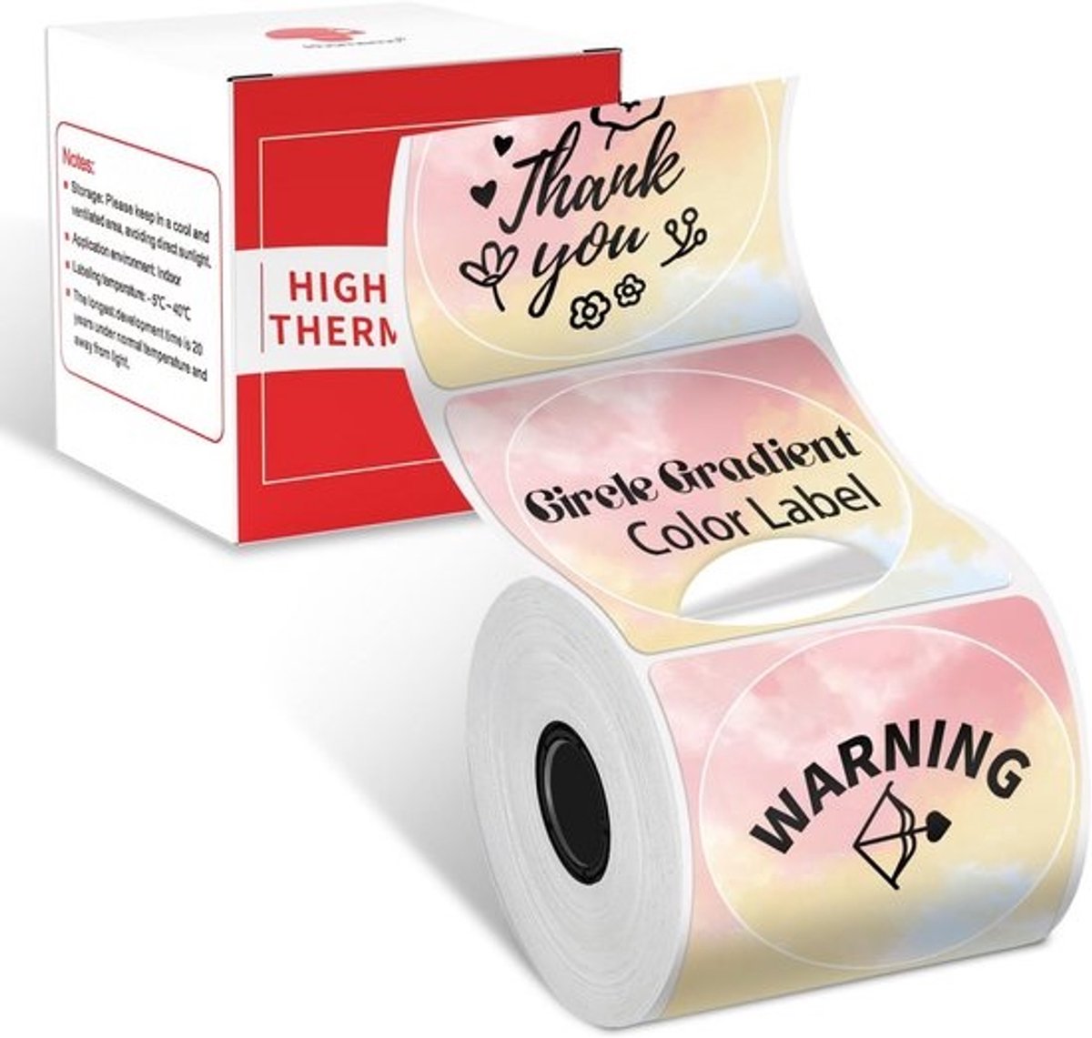 Ronde Etiketten - Prijs Stickers - Product Markeren - Zelfklevend Papier - 50x50 mm - Regenboog Gradiënt