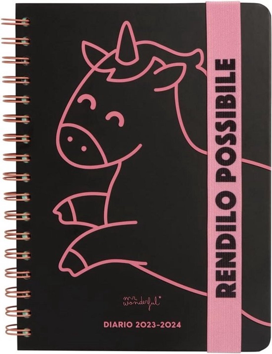 Weekplanner 2023-2024 Schooljaar Schoolagenda Kalender - Zwart
