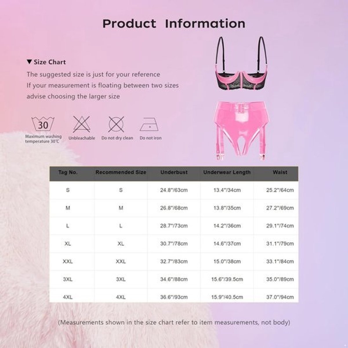 Sexy Lingerieset met Straps voor Dames Glanzend Ondergoed Set