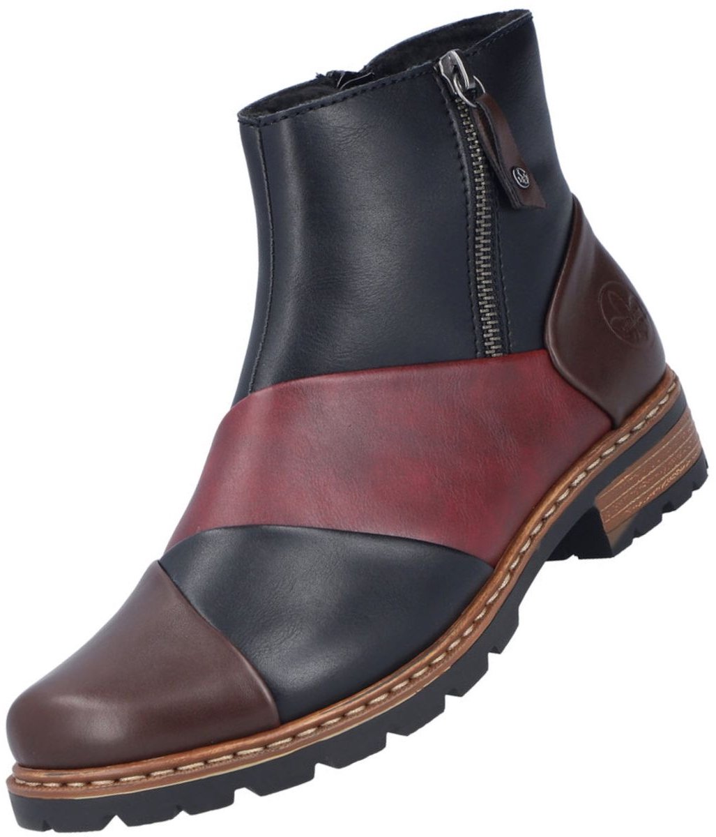 Rieker dames enkellaarsjes, gevoerd, meerkleurig Z9356-90