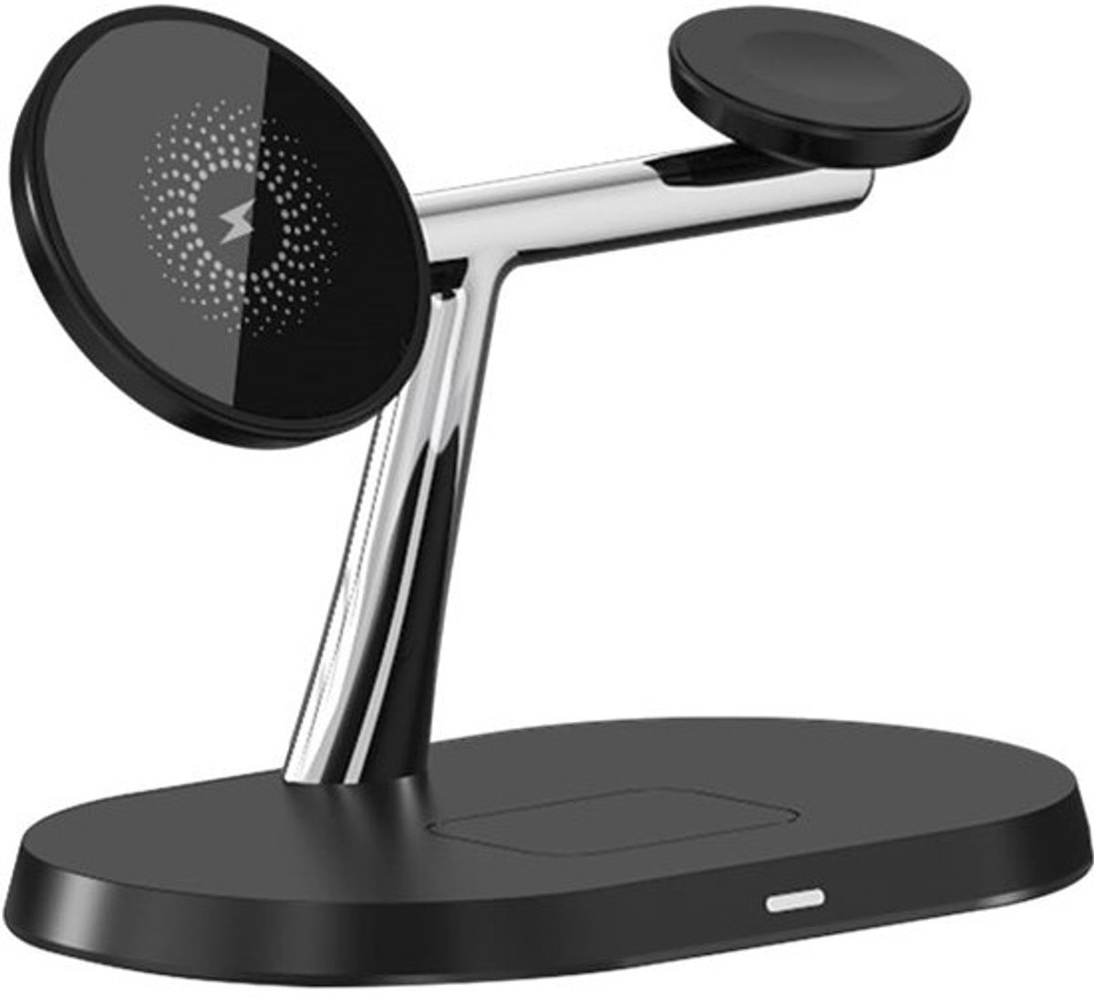 Draadloze Oplader - Magnetisch Dock - Bureau Organisatie - 15W Snel Laden - 15x9x12cm - Zwart