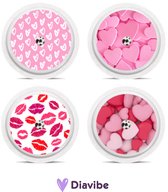 Freestyle Libre 2 Sensor Stickers Sweet Love - Freestyle Libre sticker - set van 4 - FSL - Diabetes accessoires - Diavibe