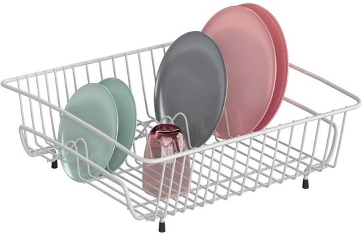 Afdruiprek vierkant, wit, 40 x 37 x 14 cm - Perfect voor uw keuken