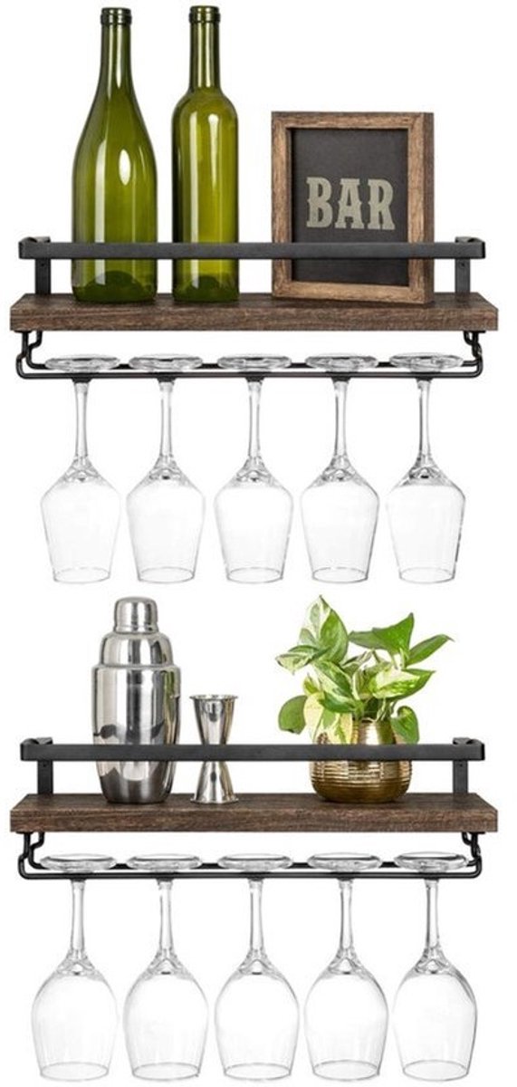 Dailygoods- Wijnplanken set van 2 - Drijvende Wijnplanken - Houten