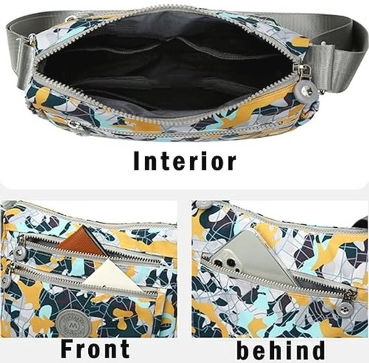 Dames Schoudertas - Waterdichte Casual Tote met Multi Pocket voor Boodschappen, Werk en School