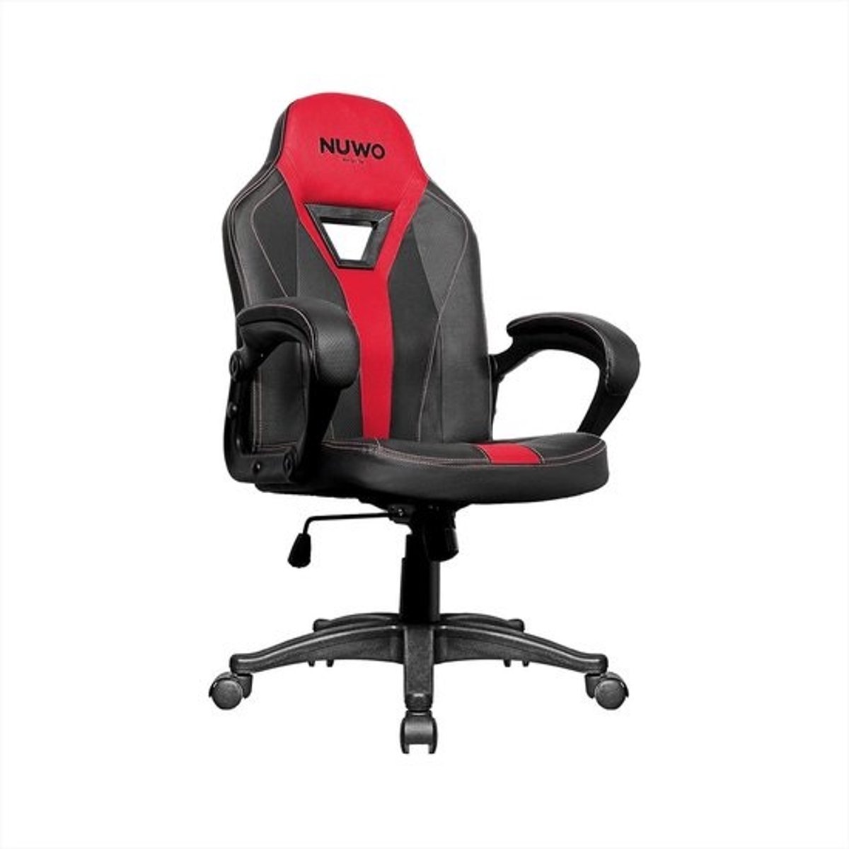 Gaming stoel met verstelbare armleuningen en hoge zithoogte - rood