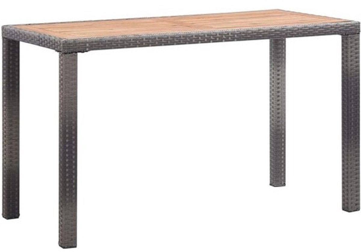 Massief Houten Tuintafel - Buiten Tafel Terras - Buiten Eten - Weerbestendig Acaciahout - 123 x 60 x 74 cm