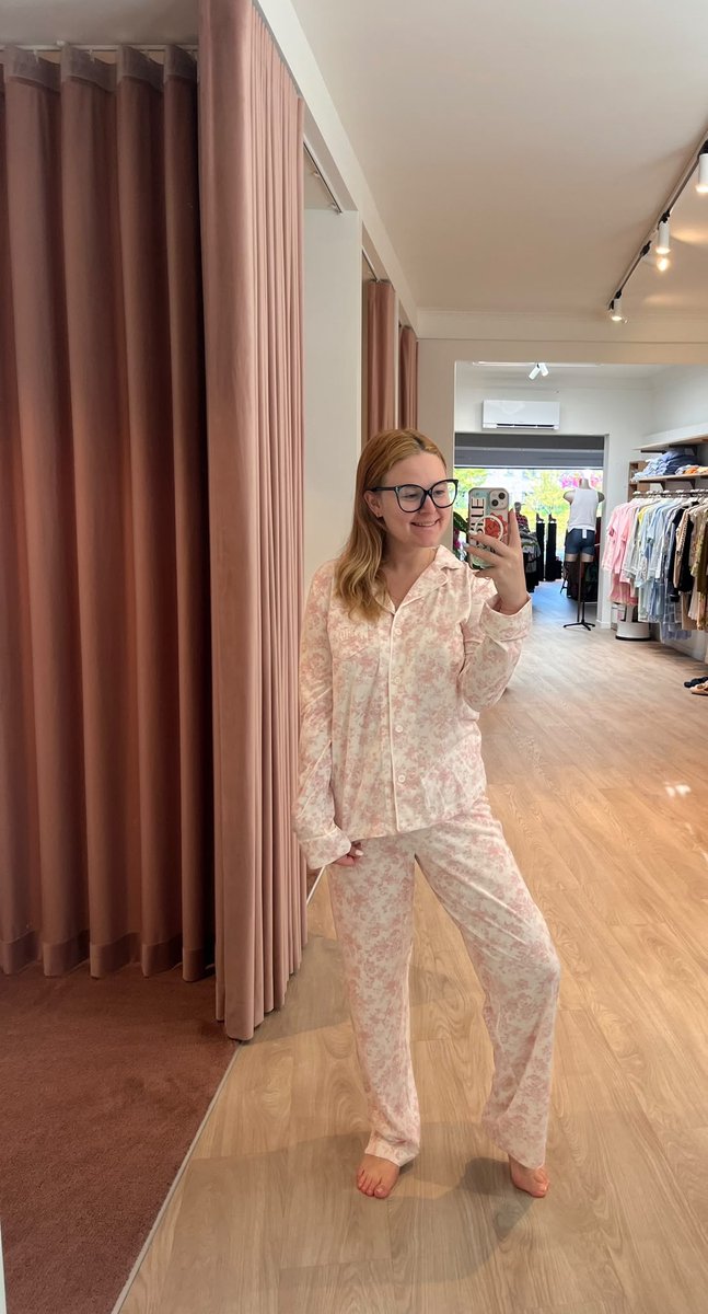 Ralph Lauren, damespyjama, bloemenprint, roze, XS