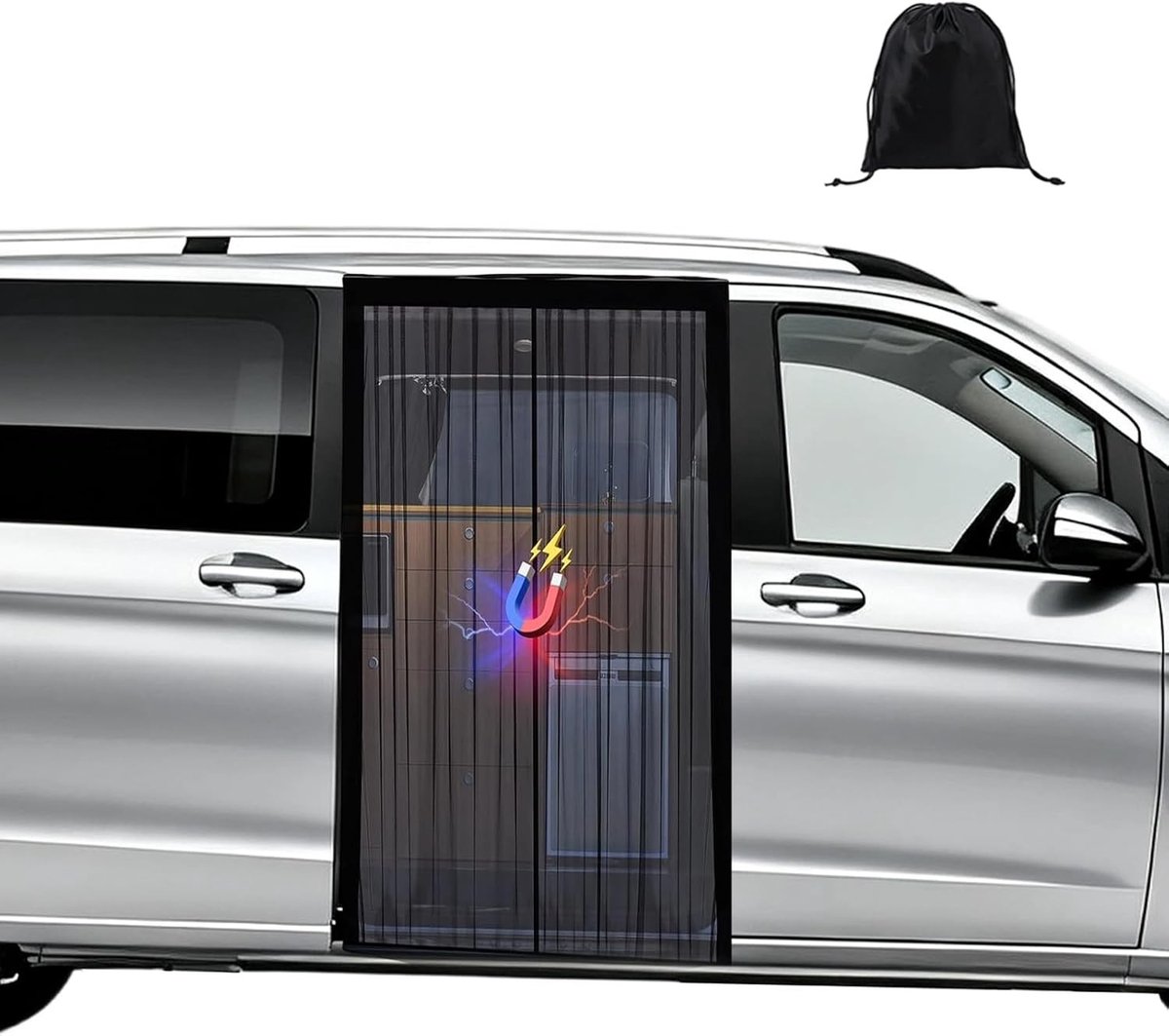 Insectenwerend Net voor Auto's - Ideaal voor Mercedes Vito en Volkswagen Transporter - Perfect voor Kamperen en Bescherming tegen Muggen en Insecten